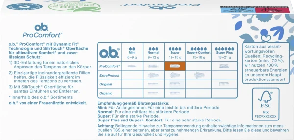 O.b. ProComfort Tampons Super 3