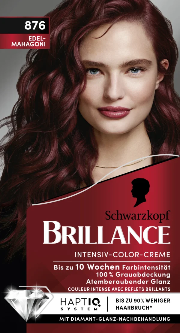 Schwarzkopf Brillance Intensiv-Color-Creme 876 Edel-Mahagoni 1