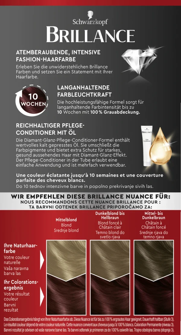 Schwarzkopf Brillance Intensiv-Color-Creme 876 Edel-Mahagoni 5