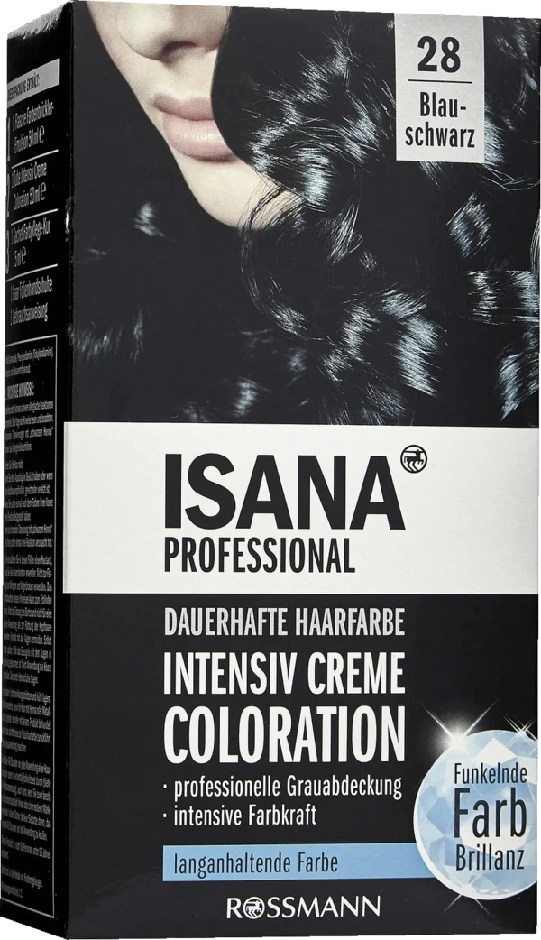 ISANA PROFESSIONAL Intensiv Creme Coloration 28 Blauschwarz 1