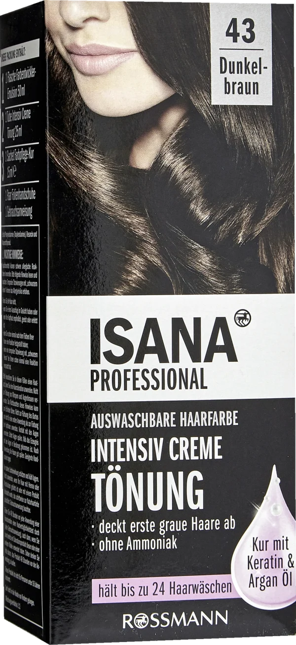 ISANA PROFESSIONAL Intensiv Creme Tönung 43 Dunkelbraun 1