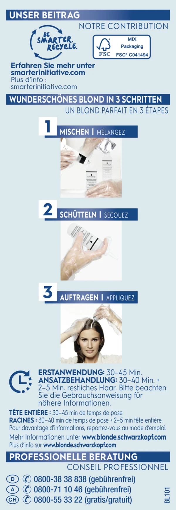Schwarzkopf Blonde Blonde Ultra Aufheller Silberblond L101 – Stufe 3 5
