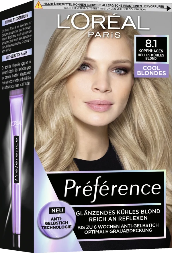 L’Oréal Paris Préférence Cool Blondes 8.1 Helles Kühles Blond (Kopenhagen) 1