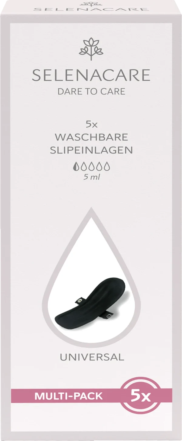 Selenacare Waschbare Slipeinlage Schwarz Multi-Pack 1