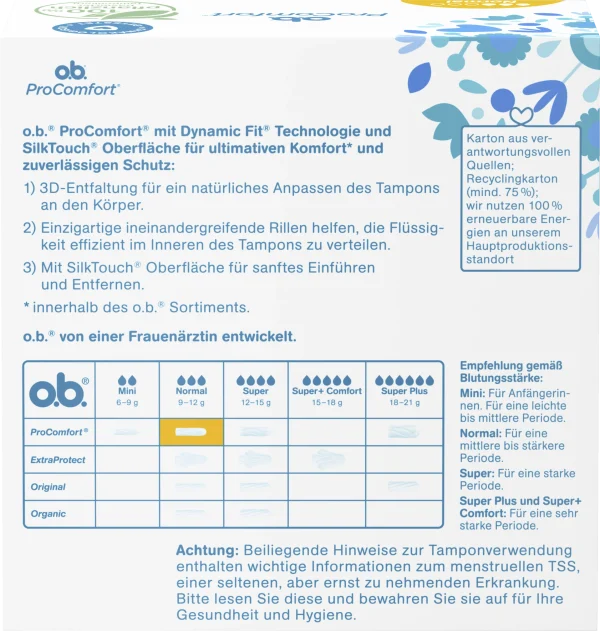 O.b. ProComfort Tampons Normal 3