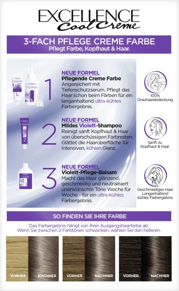 L’Oréal Paris Excellence Cool Creme 7.11 Ultra Kühles Mittelblond 5