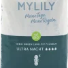 MYLILY Bio Binden Lang Mit Flügeln Ultra Nacht 14