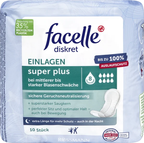 Facelle Diskret Hygiene-Einlage Super Plus 1
