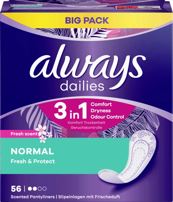 Always Dailies Normal Fresh & Protect Fresh Slipeinlagen Big Pack 1