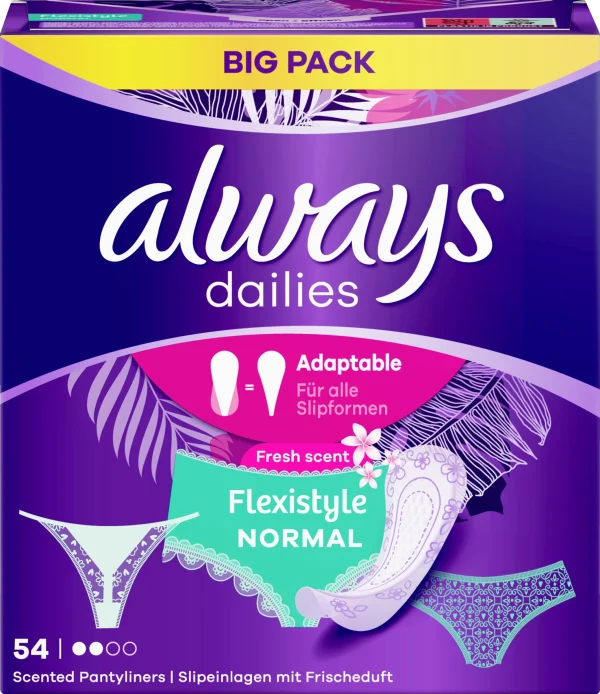 Always® Dailies Flexistyle Normal Fresh Scent Slipeinlagen Big Pack 1