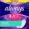 Always® Dailies 3in1 Normal Fresh & Protect Slipeinlagen Big Pack 10