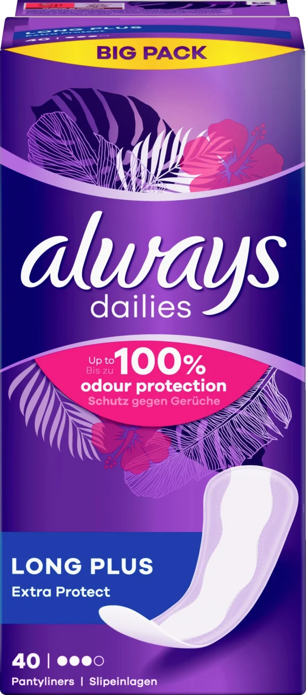 Always® Dailies Long Plus Extra Protect Slipeinlagen Big Pack 1