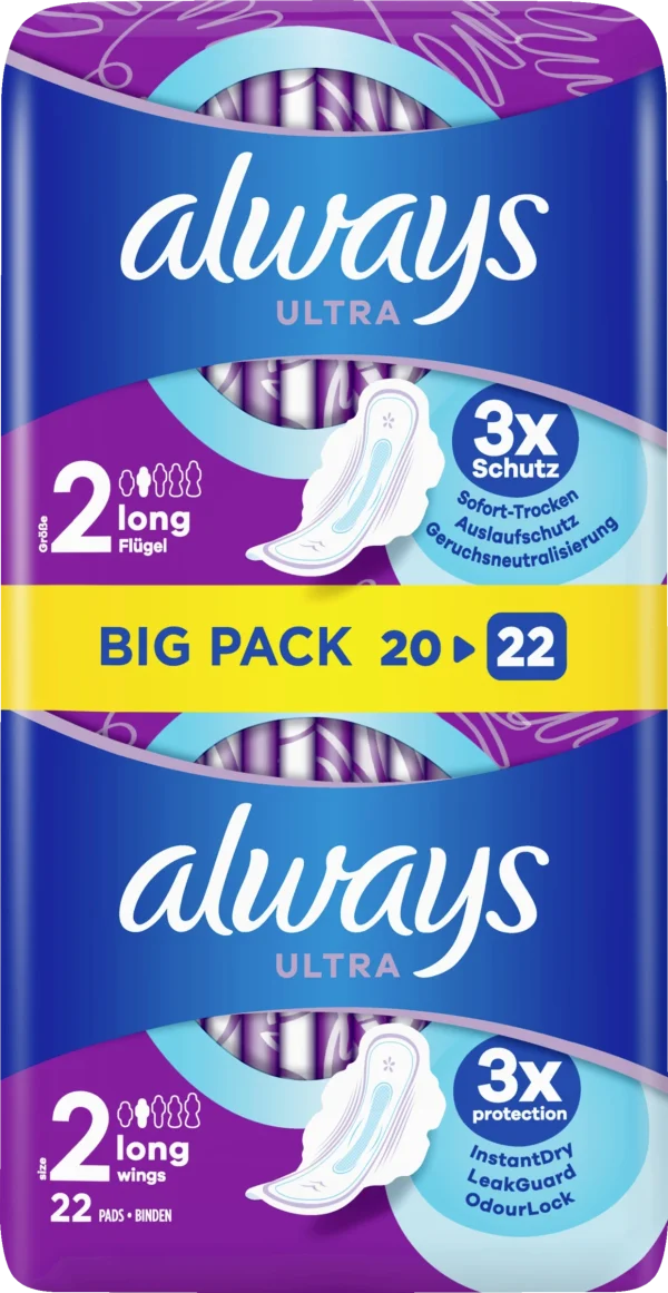 Always® Ultra Long Binden Mit Flügeln Big Pack 1