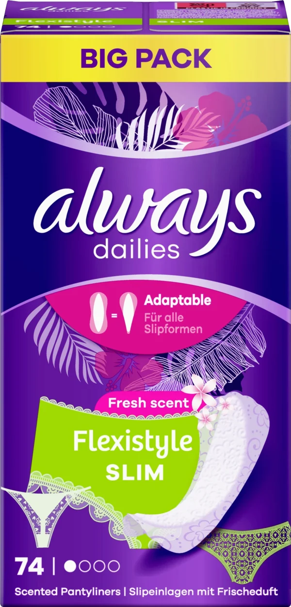 Always® Dailies Flexistyle Slim Fresh Scent Slipeinlagen Big Pack 1