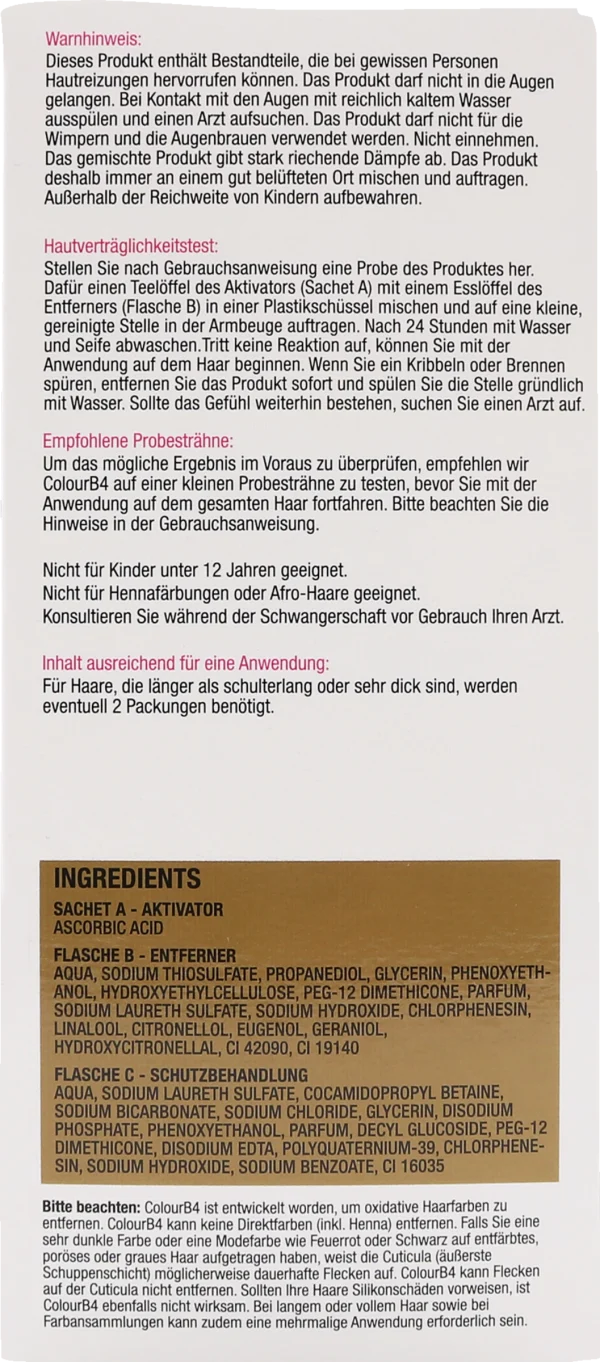 ColorB4 ColourB4 EXTRA Haarfarben-Entferner 4