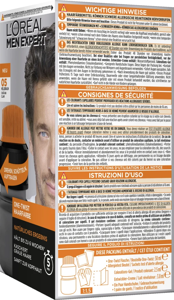 L’Oréal Paris Men Expert One-Twist Haarfarbe 05 Hellbraun 3