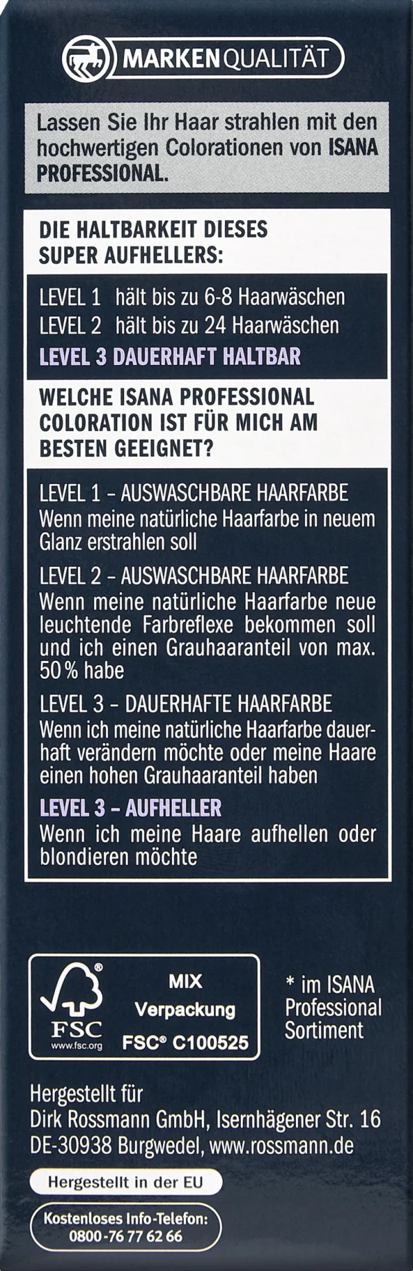 ISANA PROFESSIONAL Super Aufheller Ultra Helles Blond 3