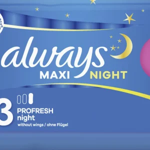Always® Maxi Night PROFRESH Night Binden Ohne Flügel 13