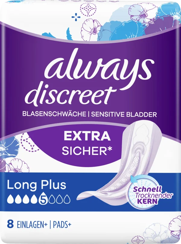 Always® Discreet Inkontinenz-Einlagen+ Long Plus 1