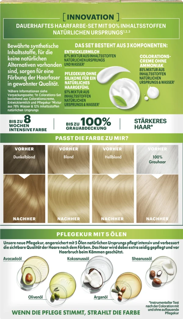 Garnier Nutrisse Ultra Crème Dauerhafte Pflege-Haarfarbe 9.12 Sehr Helles Perlblond 5