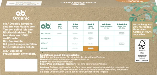 O.b. Organic Tampons Super 5