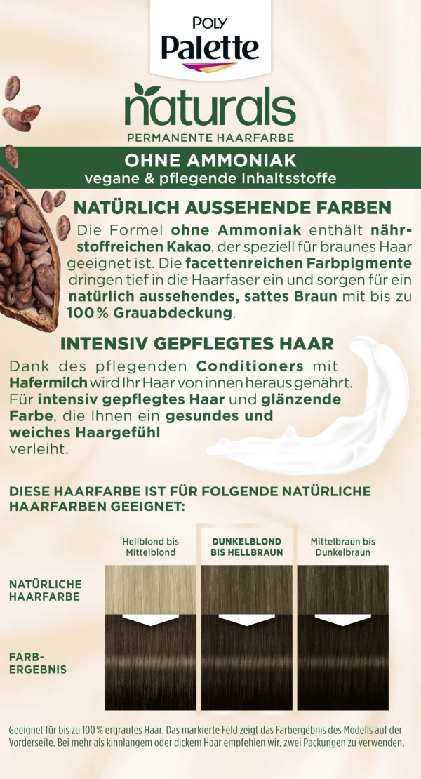 Poly Palette NATURALS Permanente Haarfarbe 4-0 Mittelbraun 5