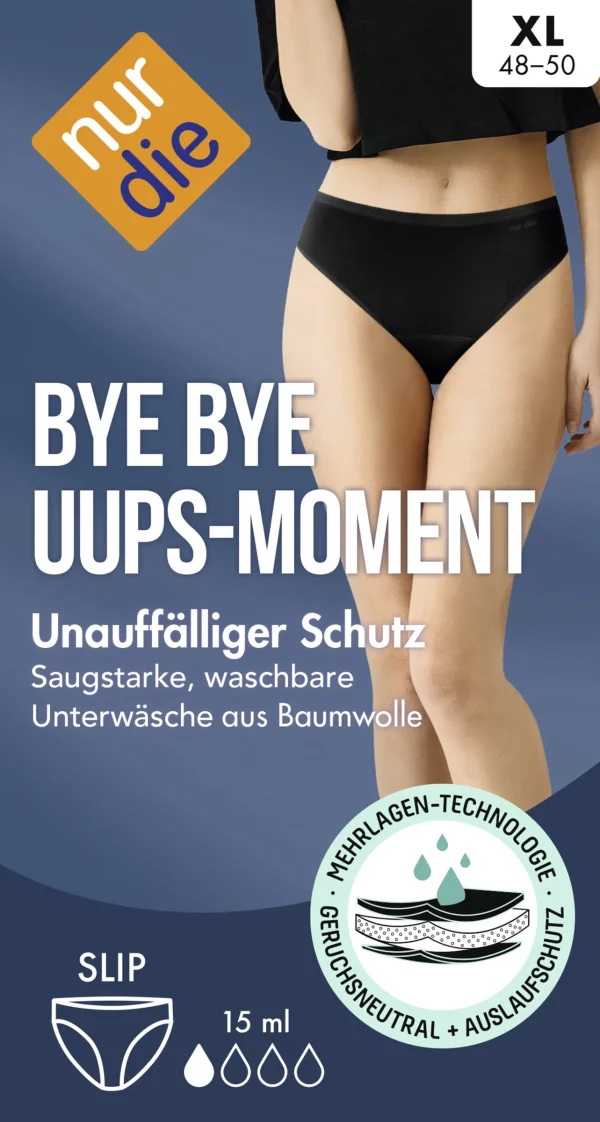 Nur Die Bye Bye Uups-Moment Slip Schwarz Gr. XL 48-50 1