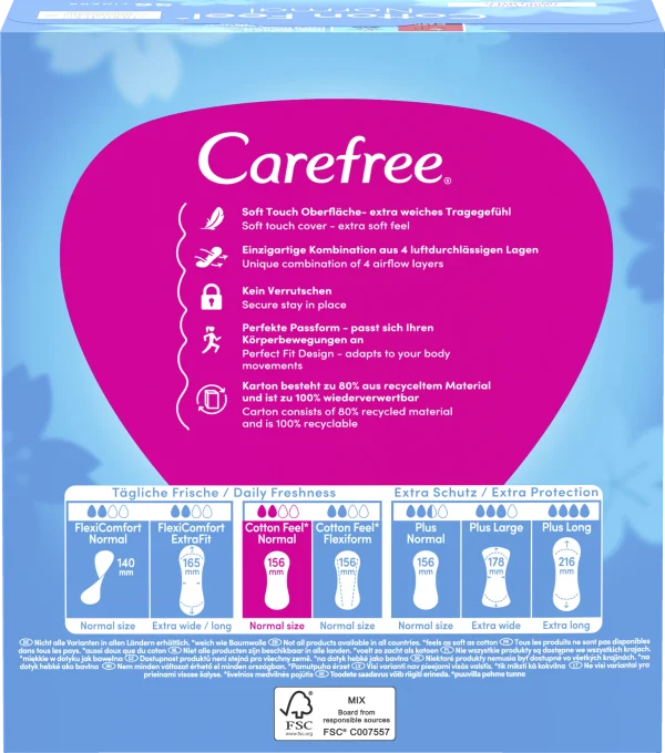 Carefree Slipeinlagen Cotton Feel Normal 4