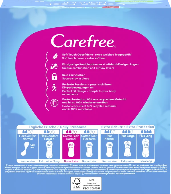 Carefree Slipeinlage Cotton Feel Normal Aloe 4